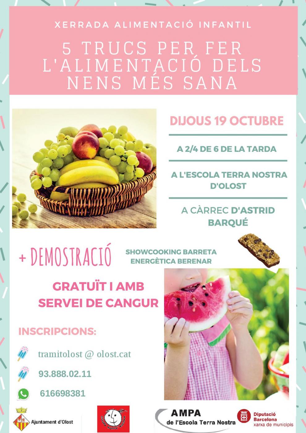 Xerrada sobre alimentació infantil a l'Escola Terra Nostra